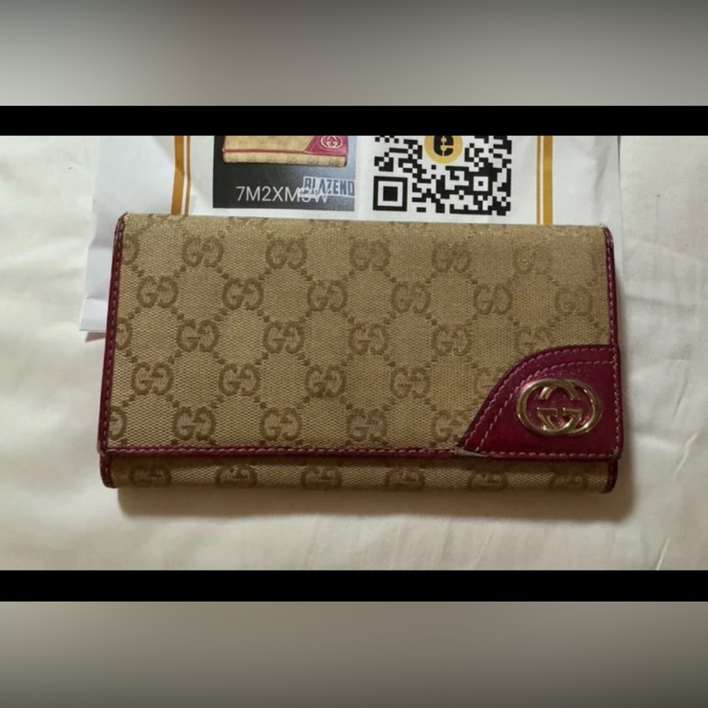 Gucci GG Canvas New Britt Long Wallet W/ COA